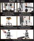 Instructions for using Dual Power Wire Stripping Tool 2 In 1 Drill Powered And Hand Crank Wire Peeler For 1mm To 21mm wires