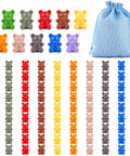Awesome Rainbow Counting Bears Set Of 100 Bright Plastic Sorting Toys For Toddlers including colorful bears and canvas pouch.