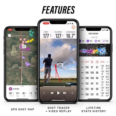 Mobile Golf Launch Monitor With GPS Tracking For Indoor And Outdoor Golf Simulators Swing Analyzer And Tracker interface