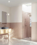 Frameless Shower Door Hinge With Enduroshield Glass Coating In Polished Brass For A 78 Inch Wide Shower Enclosure, 34.75 Inch High Glass Door Hardware, Built To Last With A Smooth Boss-Level Operation on glass shower door