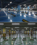 Two parking garages illuminated by 2Ft LED Tube Lights 8W Replacement For Fluorescent 6000K Cool White Ballast Bypass Pack Of 4