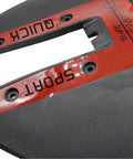 Close-up of Whale Tail Hydrofoil Stabilizer for Outboards and Sterndrives, fits 40 to 300 HP, with red accents and mounting holes.
