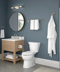 Modern bathroom with Double Towel Hook In Champagne Bronze Finish For Bathroom And Kitchen Durable Zinc Construction Easy Install