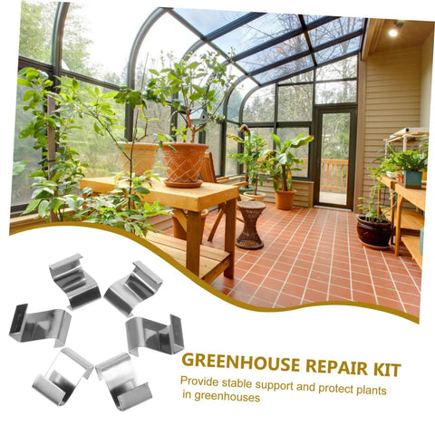 DIY Friendly Stainless Steel Glazing Clips For Greenhouse Set Of Five With Twenty Five Clips Per Set Easy Install Kit Durable Clamp For Glass And Polycarbonate Panels