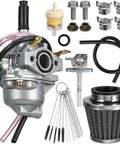 Carburetor With Air Filter And Fuel Valve Petcock For CRF50F XR50R Z50R Z50A Mini Trail Bikes Replacement Kit components displayed