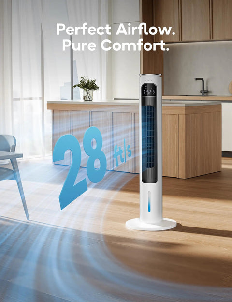 Portable AC Unit With Remote 37 Inch Ventless Evaporative Cooler in modern kitchen
