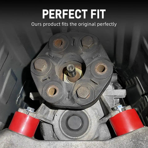 Transmission Mount Bushings For BMWs 80A Polyurethane CNC Billet Aluminum Flanged Ends Ultra Durable And Quiet shown installed