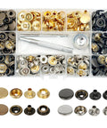 Heavy Duty Snap Fasteners Kit 15mm 320 Pieces 80 Sets 4 Colors Stainless Steel Snaps With Caps Sockets Male Female DIY Crafts