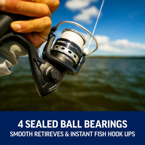 Nearshore Offshore Spinning Fishing Reel 8000 Size With HT100 Front Drag five sealed stainless bearings on water