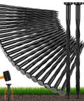 Heavy Duty 8 Inch Landscape Edging Stakes Set Of 60 with spiral design shown on grass