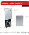 Wireless Keyless Garage Entry System With PIN Access dimensions and features shown