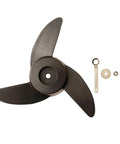 Pro Grade Three Blade Trolling Motor Propeller Kit For 55Lb, 62Lb, And 86Lb Thrust Motors with hardware and spanner visible