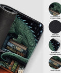 Mystical Gothic Library XXL Mouse Pad 31.5x15.7 Inches, Vintage Book Theme Desk Mat with non-slip rubber base and stitched edges