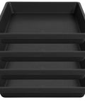 Stacked Square Plant Saucers 6 Inch 4 Pack Durable Plastic Water Catcher Trays Built For Heavy Pots Indoors Outdoors