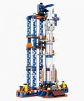Space Rocket Building Kit For Kids Aged 6 To 14 With 1065 Pcs Spaceship Display Model Set featuring realistic launch prep setup.