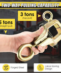 NATGAI 5-ton auto body pull clamp, forged steel, gold finish, two-way frame straightening tool