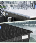 Outdoor Waterproof Storage Shed With 360 Cu Ft Capacity 9.4 By 7.3 Feet Heavy Duty Metal Garden Tool Shed with snow and rain resistance