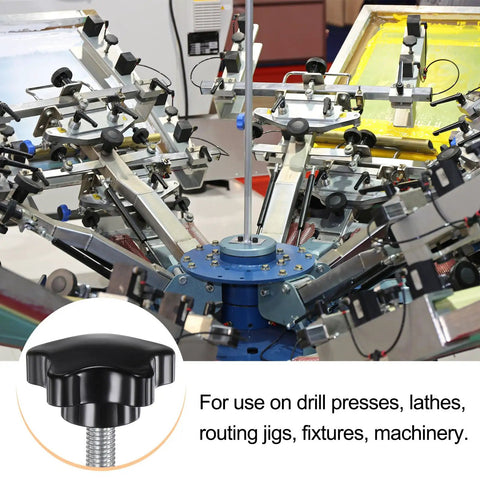 4 Pack M8 Star Clamping Knobs With 39mm Large Plastic Five Star Heads For Easy Hand Tightening in machinery setup