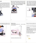 Portable Automatic Bobbin Winder for Sewing Machines on metal base with thread spool pin, guide rods, 110V for bobbins