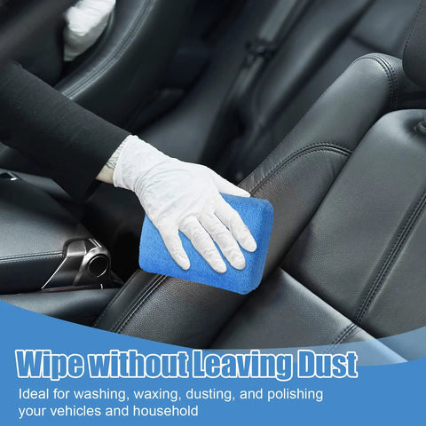 Blue 32 Pack Microfiber Applicator Pads For Car Detailing Soft Foam Buffing Sponges Pro Grade Ideal For Wax Ceramic Coating Polish Reusable Washable Car Care Tools used on car seat