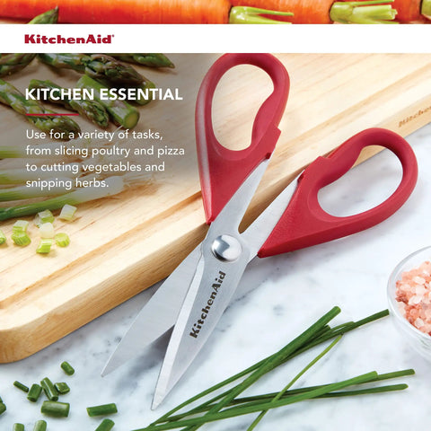 Top Shelf All Purpose Kitchen Shears With Protective Sheath Ridiculously Sharp Stainless Steel Blades Dishwasher Safe Cozy Comfort Grip Perfect For Snappy Meat Veggie And Packaging Cuts