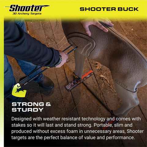Buck 3D Archery Target With Replaceable Insert, Weather Resistant Heavy Duty Foam, 48 Inch Tall For Realistic Practice in use