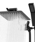 All Metal 8 Inch Dual Square Shower Head With Handheld Wand And 71 Inch Hose Set Powerful High Pressure Rain Shower Head Combo
