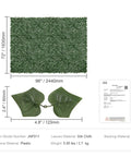 Faux Ivy Privacy Fence Screen With Realistic Veined Leaves 96 Inch By 72 Inch Mesh Backed Greenery Wall Decor size and materials