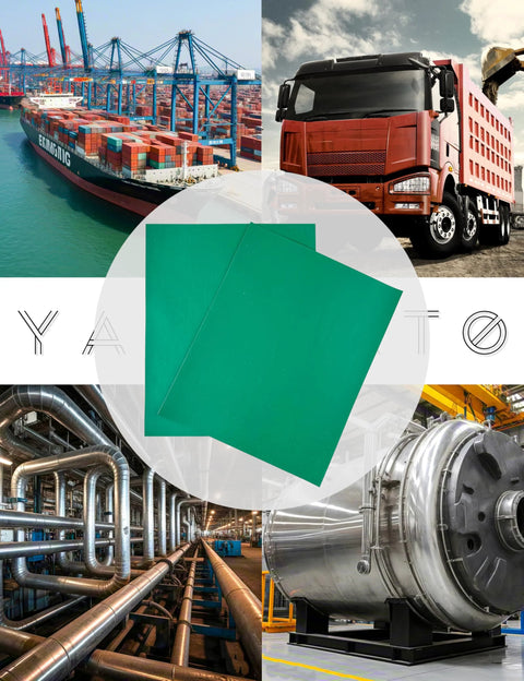 Gasket paper sheet, 1.2mm, green, non-asbestos, gasoline/diesel resistant for engines