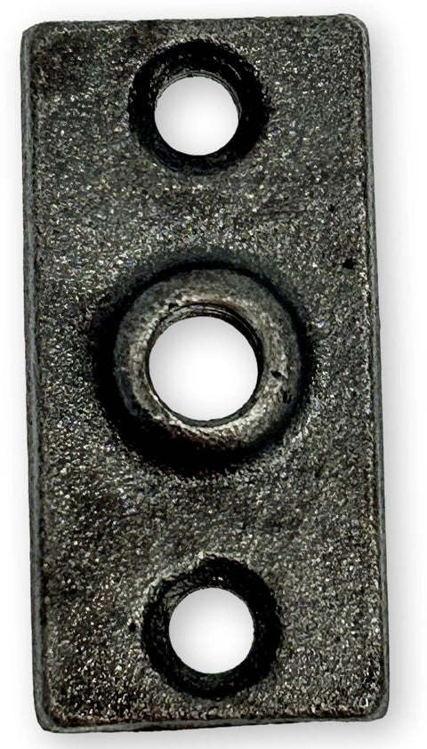 Set Of 100 Malleable Iron Wall Ceiling Plates Half Inch Diameter Rod Flange Type For Structural Attachment To Ceiling Or Wall Plain Finish 180 Pound Load Rating Durable Hardware For Hanger Rod Mounting iron plate close-up