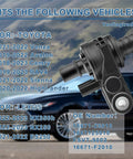 Heavy Duty Coolant Bypass Valve Replacement For Toyota Avalon Camry RAV4 Engine Cooling Flow Regulator Part 1667125010 image showing fitment details and OE numbers.