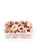 Go-To Flat Copper Sealing Washers 50 Pack M10 By 20 By 2mm Non Magnetic Conductive Corrosion Resistant Flat Ring Gaskets in box
