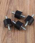 Heavy Duty Rubber Vibration Isolator Mounts 40x30mm Shock Absorbing Studs For HVAC Machinery Industrial Equipment Noise Reduction And Quiet Operation Easy Installation For Compressors Engines And Water Pumps, black