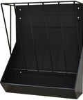 Heavy Duty Metal Combo Hay Feeder For Horses Goats And Sheep, All Steel Construction, angled view of durable hay rack