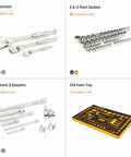 Beefy 83 Piece SAE And Metric Mechanics Tool Set with ratchets, socket set, extensions, adapters, and EVA foam tray