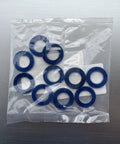 Oil Drain Plug Gasket Set And Crush Washer Replacement For Toyota, blue aluminum washers in a 10-pack bag