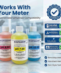 PH Calibration Buffer Set 4.00 7.00 10.00 3 Pack, 250 mL Bottles, NIST Calibrated Color Coded, Lot Numbered and Expiration Dated