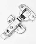 Euro 110 Soft Close Concealed Cabinet Hinge With 4.5 Mm Face Frame Plate Kit For 15 To 22 Mm Doors 35 Mm Cup 12.8 Mm Depth Clip On Install