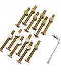 12 Piece M6x55mm Furniture Barrel Bolts And Nuts Kit With Hex Key For Cribs And Bunk Beds Heavy Duty Zinc Alloy Hardware Set
