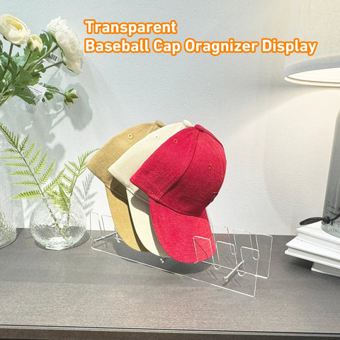 Top Shelf Clear Acrylic Baseball Cap Organizer 2 Pack Hat Rack For Sneakerhead Stash Minimalist Grid Layout With Solid Stack Support And Easy Collapse Build For Fresh Closet Flex