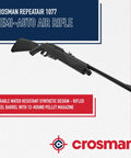 177 Caliber CO2 Semi Auto Air Rifle With 12 Shot Magazine And 780 FPS Black Finish Rifled Barrel For Pinpoint Backyard Target Practice And Plinking For More Fun
