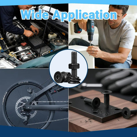 Image showcasing wide application of 3360Pcs M2 M3 M4 M5 Screws Set With Countersunk Hex Socket Head Cap Screws Nuts Flat Washers And Lock Washers 12.9 Grade Alloy Steel Machine Screw Kit For Durable Hardware Projects And Pro DIY Builds.