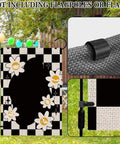 All Season Garden Flag Stoppers And Clips Kit securing checkered banner on outdoor pole