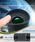 Close-up of 8-24mm Zoom Eyepiece For Telescope 1.25 Inch with a soft foldable eyecup for comfort, showing detailed design.