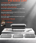 Cattleman 1600W Panini Press Grill And Sandwich Maker With Removable Plates, 6 In 1 Indoor Contact Grill featuring Meat Thermometer and grills