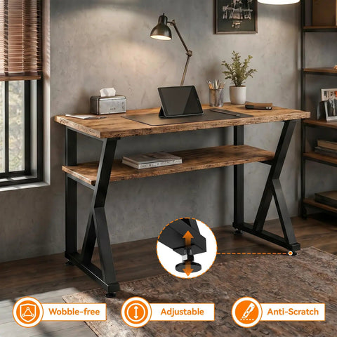 Built Different Industrial Metal Table Legs 30 By 24 Inch Heavy Duty Stand for adjustable and wobble-free desk use.