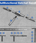 24 In 1 Magnetic Ratchet Screwdriver Set With Detachable Handle showcasing multifunctional ratchet handle