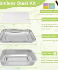 Diagram of Stainless Steel Sprouts Growing Kit 2 Tier 10 Inch Trays Microgreens Seed Sprouting Tray With Encrypted Mesh Filters.