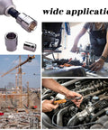Wide application of Heavy Duty Chromium Vanadium Steel Socket Adapter Set in automotive and construction environments.