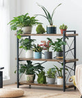 Heavy Duty Top Tier Industrial Bookshelf Featuring Solid Wood Planks And Sleek Matte Black Steel Frame For Living Room Decor zero hassle quick snap assembly with potted plants.